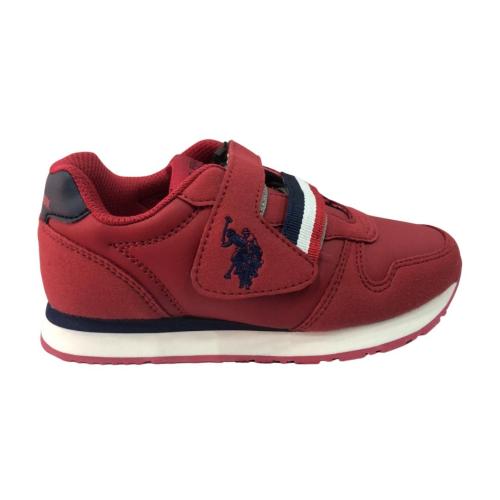 US POLO ASSIN MAX1 CLUB-DKBL ZAPATILLA NIÑO ROJA 1