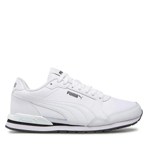 PUMA ST RUNNER v3 L PIEL HOMBRE 384855 01  BLANCA 1