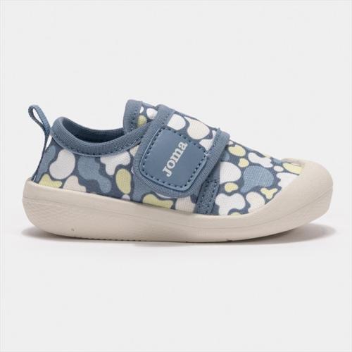 ZAPATILLA JOMA TEO JR 2505 BAREFOOT BEBE AZUL Y AMARILLO 1