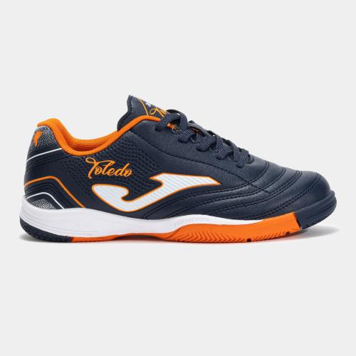 ZAPATILLA JOMA FUTBOL SALA TOLEDO JR 2503 AZUL Y NARANJA 1