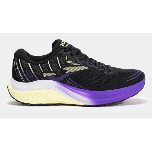 ZAPATILLA JOMA VICTORY MUJER 2501 NEGRA Y MORADA RUNNING 1